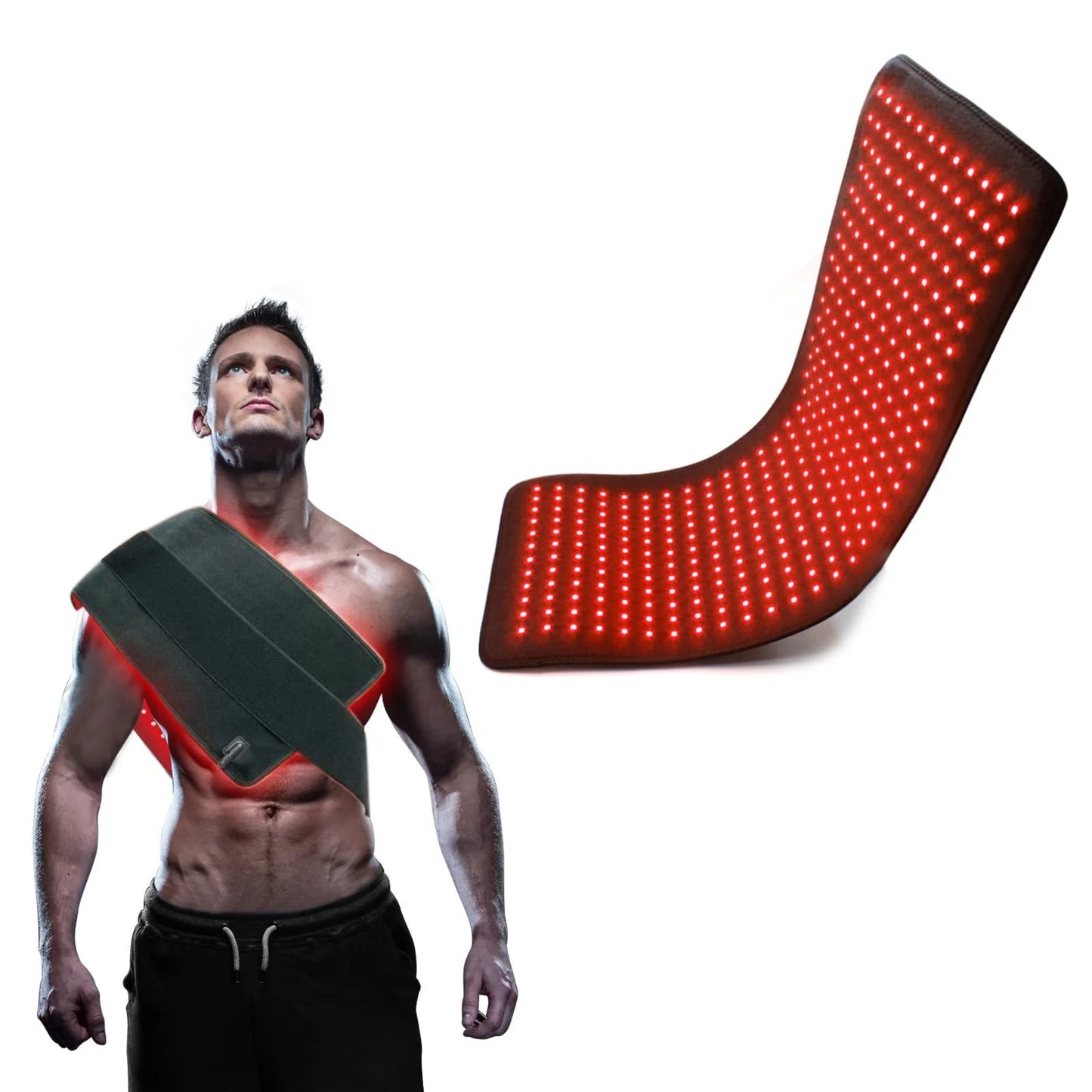 360 LEDs Red&Infrared Light Therapy Belt Knee Joint Back Waist Pain Fatigue Relief Large Wrap Pad Full Body Muscle Relax Mat Kit
